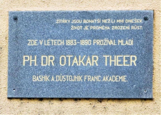 Pamětní deska Otakara Theera v Nymburku 