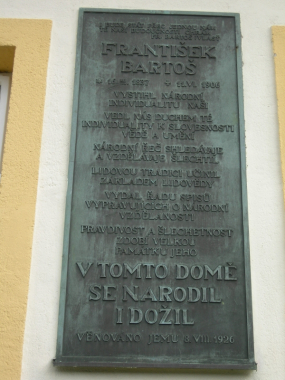Pamětní deska Františka Bartoše ve Zlíně