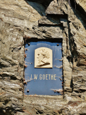 Pamětní deska Johanna Wolfganga von Goetha na Kachním kameni