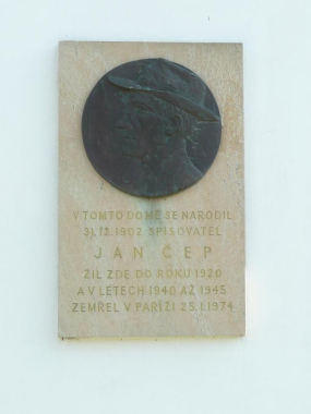 Pamětní deska Jana Čepa v Myslechovicích