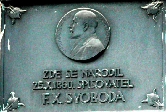 Pamětní deska Františka Xavera Svobody v Mníšku pod Brdy