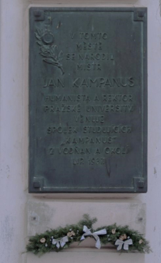 Pamětní deska Jana Kampana Vodňanského ve Vodňanech