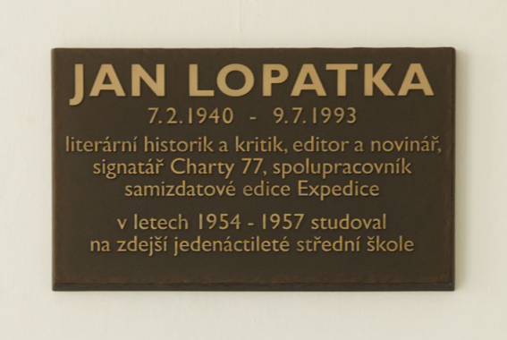 Pamětní deska Jana Lopatky ve Vimperku