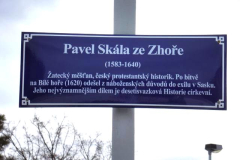 Informační tabule Pavla Skály za Zhoře v Praze